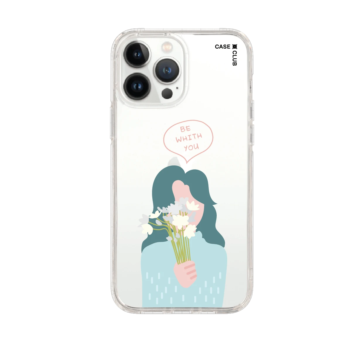 iphone 12/ 13 pro max clear case be with you women